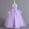 8 10 12 14 15 16 Years Teens Girls Elegant Luxury Party Flower Princess Dress Child Wedding Ceremony Evening Long Lilac Clothes - Image 2