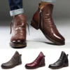 Brand Oxford Men Shoes Male Designer Leather Men's Wing Tip Chelsea Ankle Boots Business Dress Short Boots Zapatos Para Mujeres - Image 2