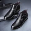 Genuine Leather Autumn Winter Business Dress Snow Boots Men's Office Ankle Formal Boots for Men Designer Casual Shoes Sneakers - Image 5