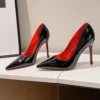 New High Heels Women Sole Rhinestones Pumps Red Bottom High Heels Plus Size Women Wedding Shoes Bride Pointed Toe Platform Heels - Image 2