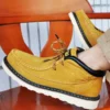 Fashion Brand Suede Boots For Men Classic Designer Platform Men's Ankle Boots Trendy High Top Lace-up Non-slip Outdoor Boots Man - Image 4