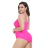 2023 Women New Swimsuit One Piece Swimwear Plus Size Push Up Large Big Solid Black Swimming Suits Beachwear Bathing Suits - Image 6