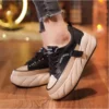 Leather Low Top Shoes for Women Retro 2024 Autumn New Korean Version Wedge Sneakers Student Lace Up Anti Slip Casual Sport Shoes - Image 3