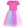 Kawaii Barbie Children Princess Dress Summer Anime Cartoon Kids Girls Lace Mesh Tutu Skirt Baby Birthday Party Dresses Gifts Toy - Image 3