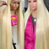 Luvin HD Transparent 613 Straight 13x6 Lace Front Human Hair Wig Color Preplucked 13x4 Honey Blonde Lace Frontal Wigs For Women