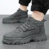 Fashion Designer Men's Lace Up Sneakers Outdoor Comfort Hiking Shoes for Men Non-slip Platform Work Boots Winter Warm Mens Shoes - Image 5