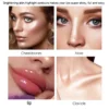 Makeup Lip and Face Set Highlighter Lipgloss long lasting Contouring Bronzer Shimmer Moisturizing Gloss Lip Plumper - Image 5