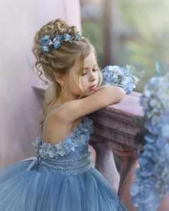 Cute Flower Girl Dresses For Wedding Spaghetti Lace Floral Appliques Tiered Skirts Girls Pageant Dress A Line Kids Birthday Gown - Image 3