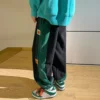 Men'S Sweatpants Straight Contrast Color Casual Striped Cotton Loose Trousers Hip-Hop Fashion Stretch Mens Clothes Winter Pants - Image 2