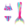 New Little Mermaid Swimsuit for Girls Summer Beach Party Colorful Ruffled Bikini Fancy Fairy Mermaid Tail Princess Ariel Costume - Image 2