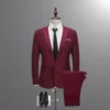 Spring and Autumn Season Men's Groom Casual Business Suit Set Two Piece Korean Version Slim Fit - Image 5