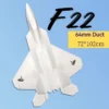 New F22 Raptor Model 64mm Bypass Epo eachine Electric Fixed Wing Drop Resistant Remote Control Aircraft Fighter Outdoor Toy - Image 2