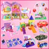 For Barbie Doll Accessories Playground Park Amusement Equipment DIY Slide Game Amusement Park Slide Toy For Children Gifts - Image 2