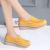 Women Flat Platform Loafers Ladies Elegant Suede Leather Moccasins Shoes Woman Slip On Moccasin Women's Blue Casual Shoes - Image 6