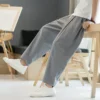 6 Colors Summer Men's Trousers Cotton Linen Fashion Thin Soft Casual Pants Breathable Loose Shorts Straight Pants Streetwear - Image 3