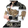 Luxury Fashion Men's social shirt Casual Leopard Chain Print Long Sleeve Shirt Streetwear High Quality men clothing Size S-5XL - Image 3