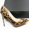 Woman Fashion Designer Leopard Pointed Toe Pumps Women Genuine Leather Thin High Heels Sexy Slip On Female Shoes Big Size D011A - Image 4