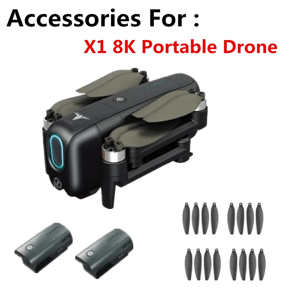 X1 8K Portable Drone Battery 7.4V 2400 mAh / Propeller Maple Leaf For X1 Drone Spare Parts Accessories X1 Drone Battery