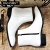 LUXURY DESIGNER MEN ANKLE BOOTS SHOES BLACK WHITE ZIP GENUINE LEATHER MENS DRESS BOOTS SHOE WEDDING OFFICE BOOTS FOR MEN - Image 4
