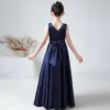 5 8 10 14 15 16 Years Teenage Children Elegant Frocks Design For Party Women 2024 Luxury Formal Gala Prom Black Girls Long Dress - Image 5