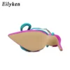 Eilyken 2024 New Arrival Silk Pumps Woman Ankle Buckle Strap Pointed Toe Hih Heel Sandal Sexy Party Nightclub Wedding Shoes - Image 5