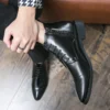 Luxury Designer Men's 38~48 Genuine Leather Italian Brand Dress Shoes Men Fashion Chelsea Casual Boots Retro Ankle Boot Footwear - Image 6