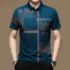 Men's Polo Shirt Business Casual Summer Short Sleeves Tops Pattern Print Button T Shirt Loose Clothes Fashion Polo T Shirt - Image 3