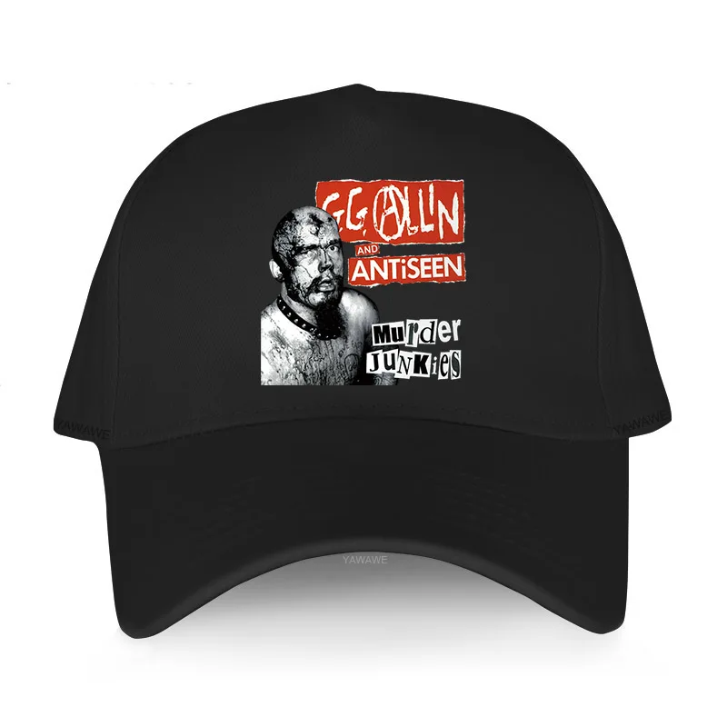 men cotton Baseball Cap hip-hop hats GG ALLIN Cover Black ANTISEEN MURDER JUNK ESUJ Fashion sun hatvisor Unisex Snapback hat