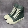 Owen Seak Men Women High Top Boots Leather Jumbo Thick Lace Up Casual Sneakers Flats Red Black Pink Luxury Designer Shoes - Image 3