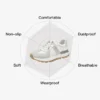 BeauToday Casual Sneakers Women Suede Leather Patchwork Mixed Colors Lace-Up Round Toe Platform Shoes Lady Flats Handmade 29130 - Image 2