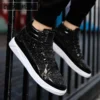Autumn Winter Men Designer Luxury Men Shoes Sports Style Silver Gold Mens Casual Non-slip Bright Faced Short Boots Big Size 48 - Image 3