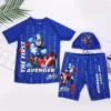 Baby Boys Swimwear Spiderman Avengers Captain America Print 3 Pcs Set Float Bathing Children Surfing Suit Kid Cartoon Beach Wear - Image 6