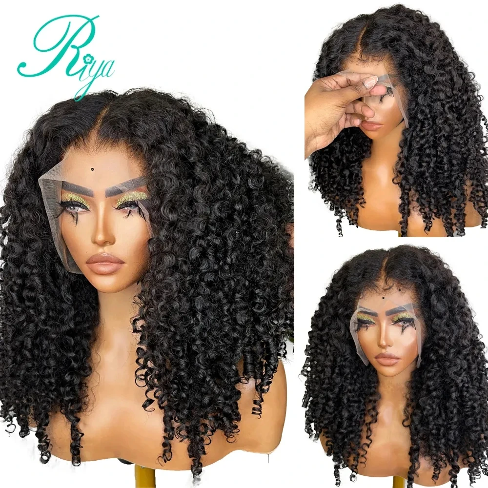 Brazilian 13x6 Human Hair Lace Frontal Wig With Curly Baby Hair 180% Density 360 Full Lace Wig Human Hair Pre Plucked Remy Hair