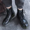 New Brand Men Leather Ankle Boots Outdoor Unisex Casual Motorcycle Shoes Designer Women Boots Classic Handmade Boots Botas Mujer - Image 3