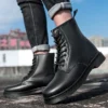 Designer Elegant Chelsea Boots Leather Men Women Couple Shoes Size 35-46 Luxury Brand Dress Formal Boots Model Fashion Show 2022 - Image 5