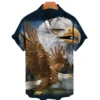3d Fashion Leading Printing Horror Eagle Hawaiian Oversized Shirts For Men Clothing Casual Elegant High Quality Luxury Medieval - Image 5