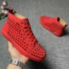 men's fashion rivets boots punk hip hop dress flats studded shoes cow suede leather boot brand designer stylish ankle botas male - Image 3