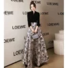 Luxury Velvet Satin Long Evening Dresses Elegant V-Neck Floor-Length Long Women Formal Gowns With Full Sleeves - Image 5