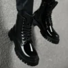 italian brand designer men boots patent leather shoes party nightclub dress cowboy high chimney boot platform long chelsea botas - Image 4