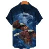 3d Fashion Leading Printing Horror Eagle Hawaiian Oversized Shirts For Men Clothing Casual Elegant High Quality Luxury Medieval - Image 6