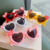 Kawaii Sweet Barbie Children Girls Love Sunglasses Anime Cartoon Fashion Kids Birthday Photo Eyeglasses Glasses Decoration Gifts - Image 2