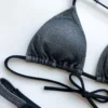 Crystal Diamond Bikini Set Women Luxury Bling Rhinestone Sliver Bikini Sexy Swimsuit Halter Push Up Bandage Swimwear Bikini Set - Image 6