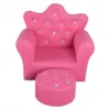Korean Children's Furniture Chair Quality Crown Combination Sofa with Stool Children Seat Sofa Set 58x40.5x48cm 4 Colors