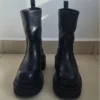 Designer Catwalk Exclusive Thick Sole Genuine Leather High Top Platform Boots Bulldozer Thick Soled Men Tank Boots Plus Size 45 - Image 5