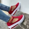 Women Shoes 2022 Fashion Size 43 Casual Platform Shoes Round Toe Flat Loafers Women Buckle Wedge Women's Shoes Zapatillas Mujer - Image 4