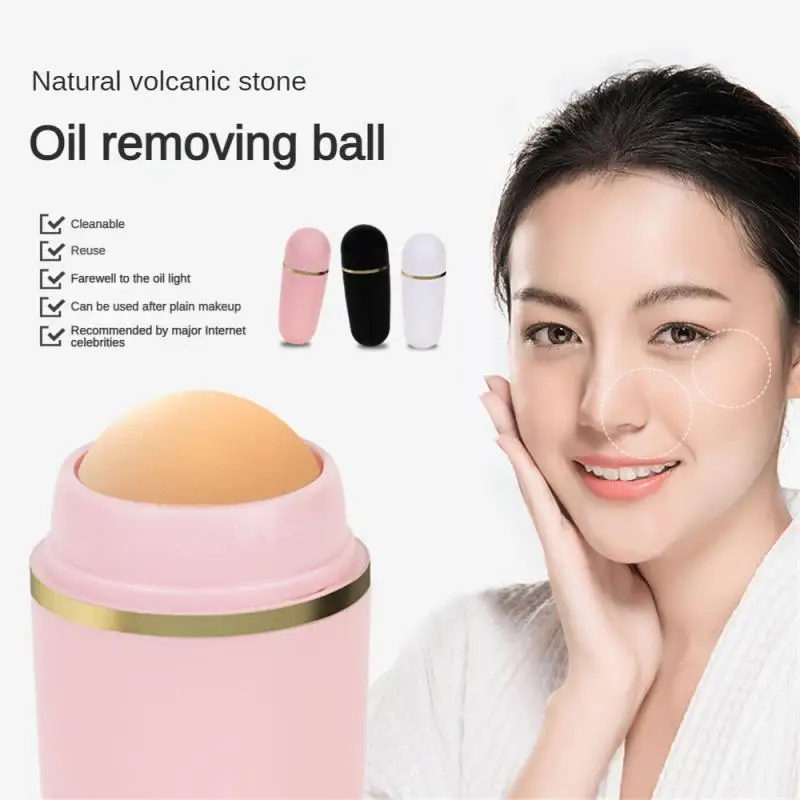 In 1 Face Oil Absorbing Roll Volcanic Stone Pores Cleaning Volcanic Stone Clean Massage Oil Control Skin Care Tools