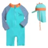 Baby Boys Swimsuit Long Sleeves One Piece Swimwear for Kids Toddler Cartoon UPF50 Rash Guards Infant Bathing Suit Korea Sets - Image 2