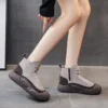 TUINANLE Women Platform Shoes High Top Casual Shoes Ladies Anti Slip Thick Sole Ankle Boots Retro Botas Zapatos Botas De Mujer - Image 3