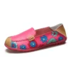 2024 Casual Flat Mom Shoes Soft Top Comfortable Printed Genuine Leather Women's Shoes Versatile Bean Shoes - Image 6