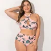 2022 New Arrival 5XL Plus Size Floral Print Hot Spring Beach Bikini Swimsuit Two Pieces For Women - Image 3